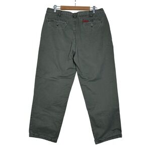 Moose Creek Mens Olive Khaki Cotton Casual Flannel Lined Pants Size 38x29